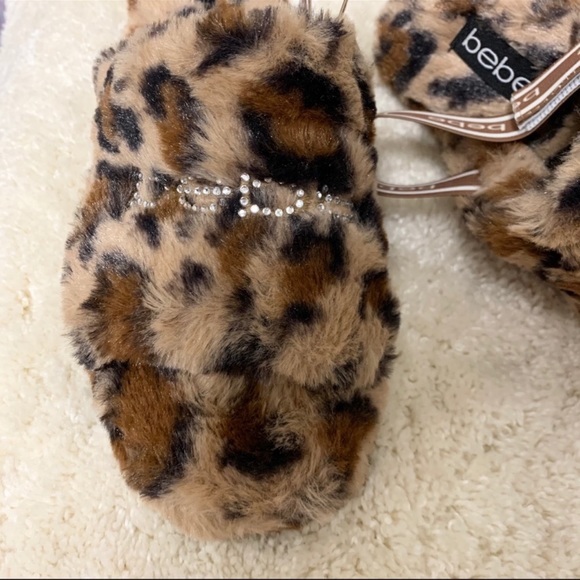 NWT BEBE JEANNA LEOPARD SLIPPER SLIDES - Picture 13 of 13